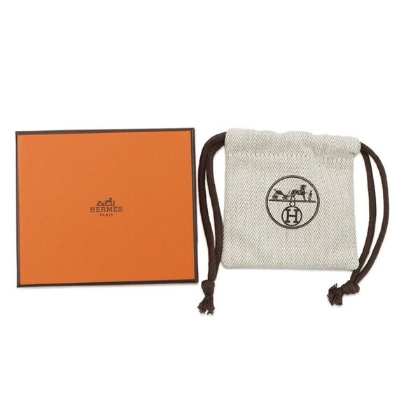 HERMES Barrette Evelyne Size PM Swift Leather Orange Field - Picture 6 of 8